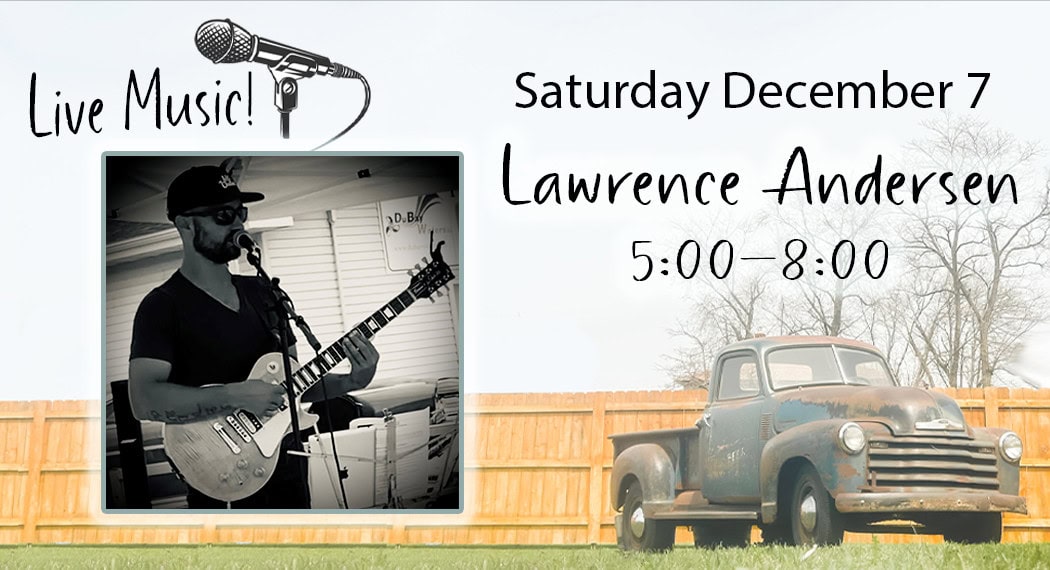 Live music event with Lawrence Andersen on December 7