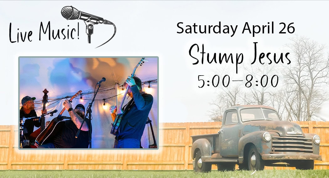 Live music event with band Stump Jesus.