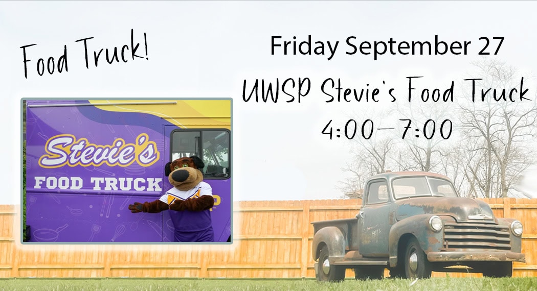 Stevie's Food Truck event Friday, September 27, 4-7 PM.