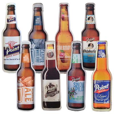 Various flavored Point Brewery beer bottles variety pack