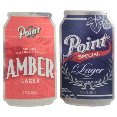Point Amber and Special Lager can signs.