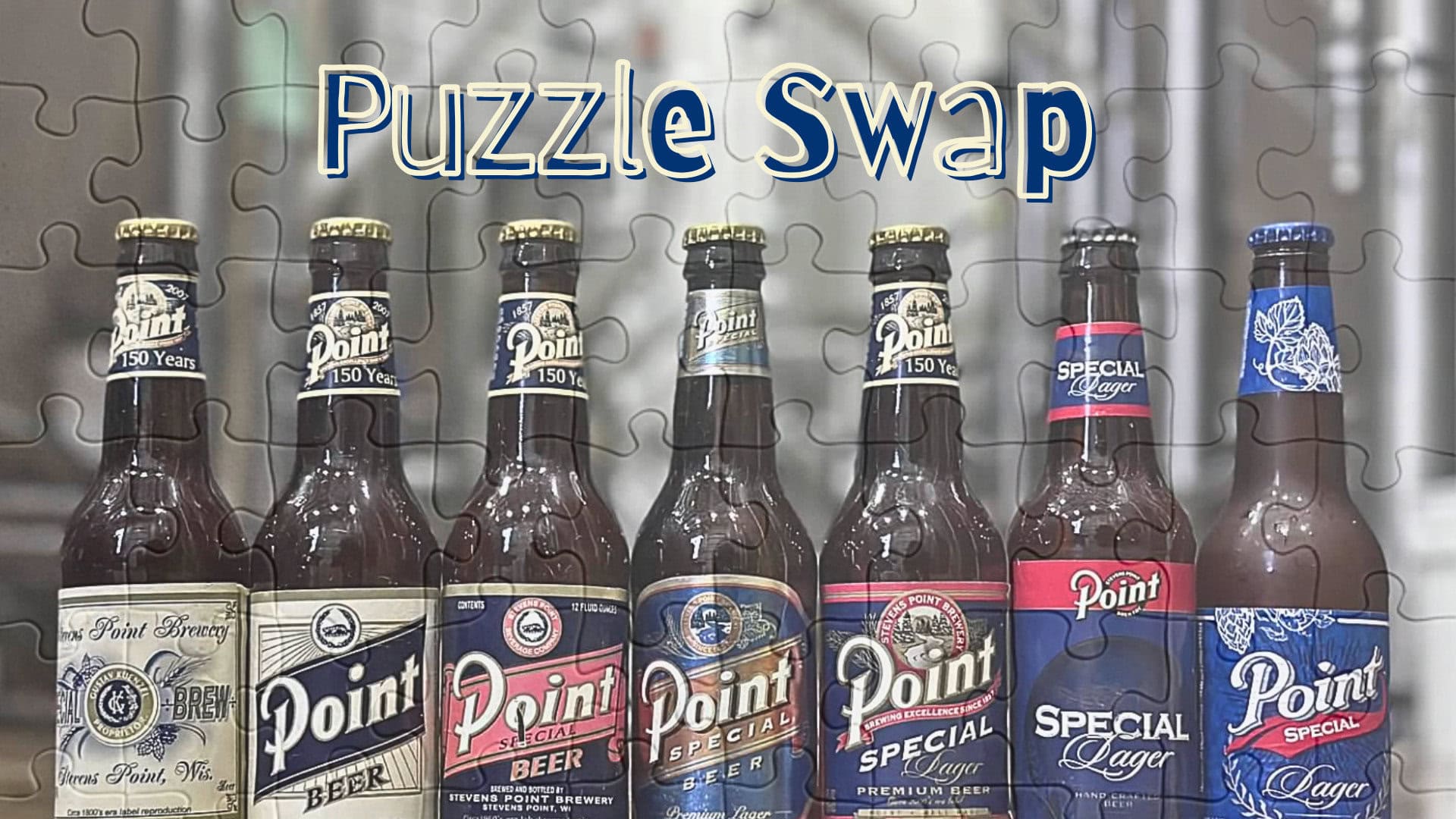 Puzzle Swap with six beer bottles displayed